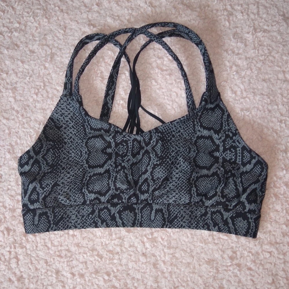 Snake Skin Print Sports Bra